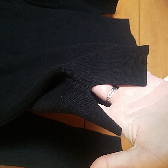 Cozy Black Knit Sweater with Beautiful Neck Detail - Picture 4 of 4